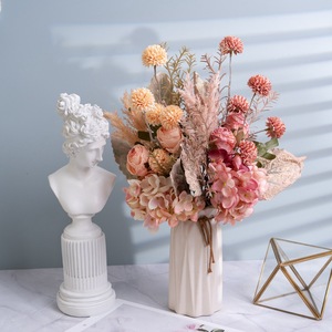 Terashima <b>Artificial</b> <b>Flower</b> Bouquet Rose <b>Hydrangea</b> CF01204 For Home Wedding Decor - Product Image 1