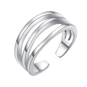 European American Beach Stainless Steel 3 Row <b>Adjustable</b> Toe Band <b>Ring</b> Women Wholesale - Product Image 1