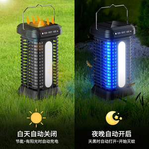 <b>Solar</b> Mosquito Killer <b>Lamp</b> With Uv Light Ip54 Outdoor Waterproof <b>Solar</b> <b>Powered</b> Insect Trap For Garden Camping - Product Image 3