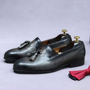 Zapatos de Vestir de Negocios para Hombre, Diseño Personalizado de Lujo 2026, Suela Gruesa, Punta Redonda, Cuero Genuino, con Cordones, Ligeros, Transpirables, Antideslizantes - Product Image 1