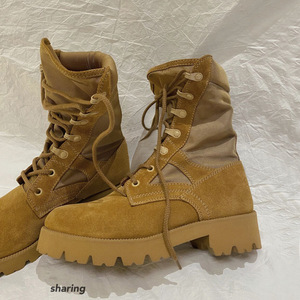 Botas DF Nuevas de Piel Genuina con Suela Gruesa a Media Pantorrilla para Mujer, Estilo Retro Británico, con Cordones Delanteros, Botas de Motociclista para Verano - Product Image 1