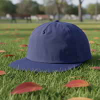 Logotipo personalizado 5 Panel Hip-Hop Béisbol Snapback Cap Gorras deportivas impermeables con bordado de ala plana para el rendimiento