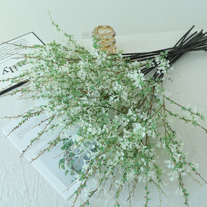 Fleur artificielle en soie blanche, saule enneigé à tige unique, pour décoration intérieure, accessoires de mariage, décoration intérieure et extérieure - Product Image 3