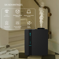Diffuseur d'aromathérapie en métal personnalisé de grande capacité 1000 ml, 5000-8000 m, pour usage hôtelier, contrôlé par application, avec système HVAC intelligent et écran LCD