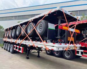 Remolque de cama plana EAST de 40 pies y 45 pies, otro tanque de combustible instalado en el contenedor, remolque plano para transporte de productos a granel - Product Image 6