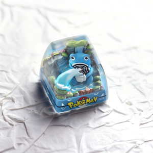 Keycap artisanal en résine <span class=keywords><strong>Poliwag</strong></span> Pokémon imprimé en 3D, usinage CNC, série dégradée, touches foncées - Product Image 5