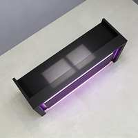 Comptoir de réception de luxe sur mesure, design traditionnel, écologique, haut de gamme, avec éclairage LED, design moderne, comptoir en marbre artificiel