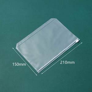 Clear Zipper <b>Binder</b> Pocket 6-Ring Loose Leaf Pouch with Custom Printing for A5/A6 Planners & <b>Notebooks</b>-Promotional Use - Product Image 2