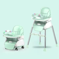 Chaise haute multifonctionnelle pour bébé avec ceinture de sécurité, assiette pour enfants, jouets, table à manger, plastique, hauteur réglable