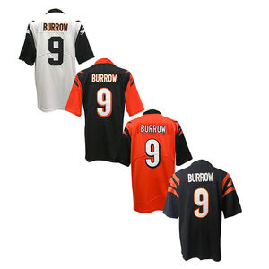 Jersey Sepak Bola Amerika Jahitan Baru 2025 Cincinnati 5 Higgins 9 Burrow 1 Chase <span class=keywords><strong>2</strong></span> McPherson Menerima Pesanan Kustom Gaya Tim AS - Product Image 3