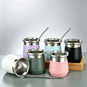 Taza Creativa de Acero Inoxidable 304 con Aislamiento Térmico, Diseño de Cáscara de Huevo, 12 oz, para Camping y Actividades al Aire Libre, con Pajita, 6-12 Unidades - Product Image 1