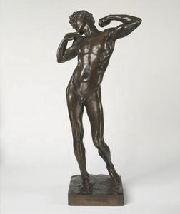 Estatua de Bronce de Mujer Desnuda de Tamaño Real con Pollito, Decoración de Jardín Exterior Personalizada de Fábrica - Product Image 3