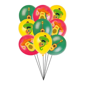 Mexican carnival themed party decoration props latex birthday party balloon decoration supplies