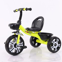 Tricycle à pédales pour enfants, poussette 4-en-1, modèle S002 en tube de fer, vente en gros, directement de l'usine