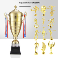 JZ 25 pouces grand trophée en métal coupe trophée en métal pour le football football matches sportifs compétitions pour honorer les réalisations