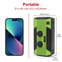 Radio météo de survie pour le camping et la randonnée en plein air, avec batterie rechargeable solaire de 5000 mAh, alarme SOS et lampe de lecture
