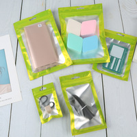 Petit emballage en plastique personnalisé de feuille d'aluminium thermoscellée sac de pochette en mylar plat à 3 faces scellé pour l'emballage d'accessoires de téléphone