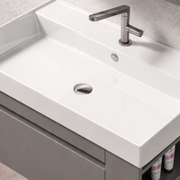 Meuble-lavabo mural simple avec miroir intégré et étagères de rangement, optimisation de l'espace - Meilleures ventes