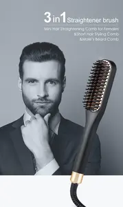 Mini peigne multifonctionnel pour cheveux, accessoire à cheveux de haute qualité, avec cercle décoratif lcd, sèche-cheveux - Product Image 5