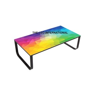 Table basse rectangulaire extensible en fer et métal, style japonais, multicolore, pour salon, style farmhouse - Product Image 1