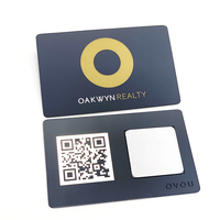 Carte de visite NFC personnalisée de luxe en métal doré avec code QR, puce NFC 213 215 216 pour le réseautage intelligent