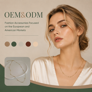 Colliers ras-du-cou minimalistes pour femmes, plaqués or, avec chaîne satellite multi-perles, vente en gros OEM/ODM - Product Image 1