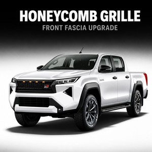 Ensemble de calandre avant ABS style GR Sport avec feux LED - Compatible Toyota Hilux Travo Rocco 2025-2026 - Product Image 2