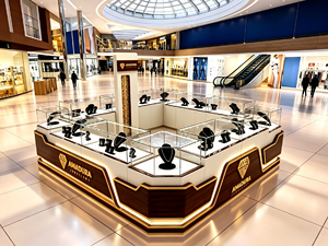 ร้านขายเครื่องประดับทองหรูหรา ออกแบบตู้โชว์ไฟ LED สำหรับแสดงเครื่องประดับทองในห้างสรรพสินค้า - Product Image 5