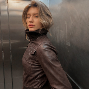 Chaqueta de cuero sintético PU para mujer con cremallera, paneles con bolsillos, estilo motero corto, estilo Y2K, chaqueta de moda para mujer - Product Image 2