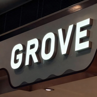 Enseigne de magasin, enseigne de logo d'entreprise, enseignes en lettres 3D en bois avec éclairage LED personnalisées pour les entreprises, les hôtels, les restaurants, les bureaux, enseigne de logo personnalisée en LED 3D