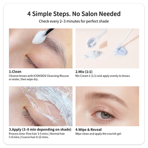 Kit de blanchiment des sourcils professionnel ICONSIGN avec <span class=keywords><strong>oxydant</strong></span> à 3% pour éclaircir les sourcils et éliminer la teinture, poudre de 8g pour usage en salon - Product Image 6