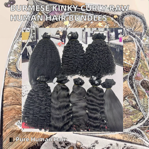 Wholesale Single Donor Raw Remy Indian Kinky <b>Curly</b> Cuticle Aligned Human Hair Weaving Bundles <b>Extensions</b> - Product Image 2