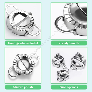 Ensemble de moules à empanadas et raviolis manuels en acier inoxydable personnalisables en gros, trois tailles, pour la pâtisserie et les outils de cuisson - Product Image 3