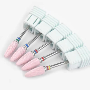 Pink Ceramic Nail Cone Tip Drill Bits 2.35mm Electric Rotary <b>Tool</b> for Manicure <b>Pedicure</b> Cuticle Cleaning Grinding Head Sander - Product Image 3