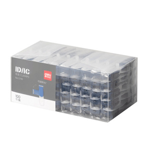 Deli Clamps 5749 Blue Plastic Hanging Clips For ID Cards Badge Holders 100 Pcs Per Box - Product Image 5