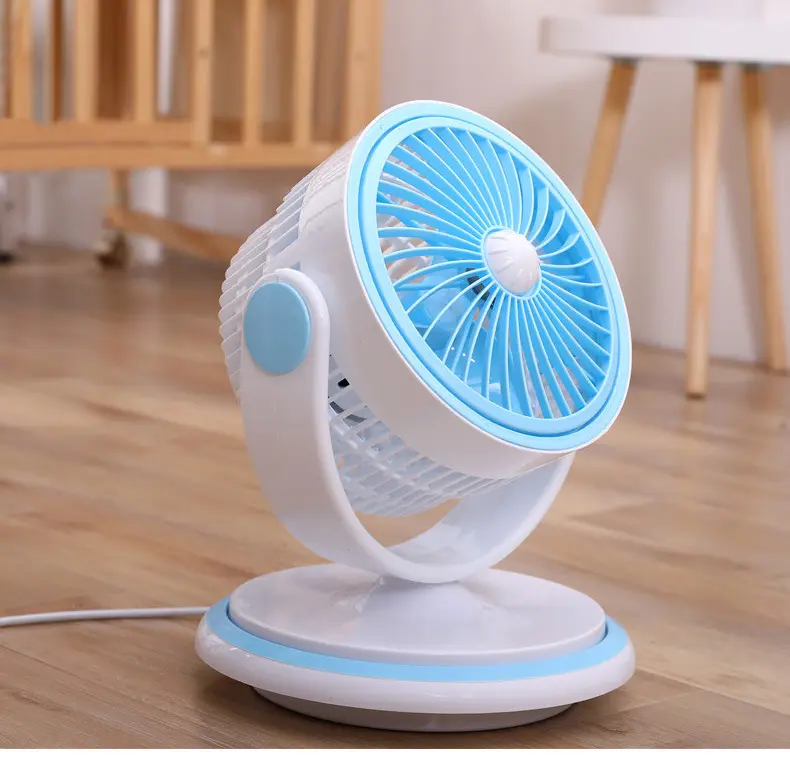 Home Office Ventilador Plastic Table Fan AC Power 8 Inch Oscillating Floor Air Cooler Portable Air Circulating Fan