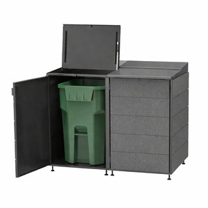 Good Quality Metal Wall-Mounted Collapsible Portable Decorative Outdoor Bin <b>Cover</b> Water Resistant <b>Garden</b> Use EDPTBC000 - Product Image 6