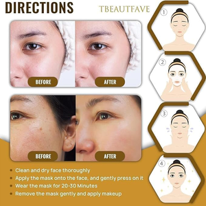 Masque facial en feuille de collagène cristallin doré personnalisé avec logo 2026, hydratant et nourrissant pour le visage et le corps - Product Image 3