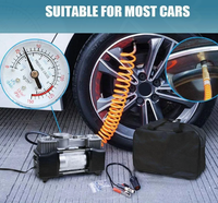 Meilleure vente usine : Pompe à air portable double cylindre pour voiture, démarreur de voiture universel portable, batterie externe, pompe à air de voiture originale