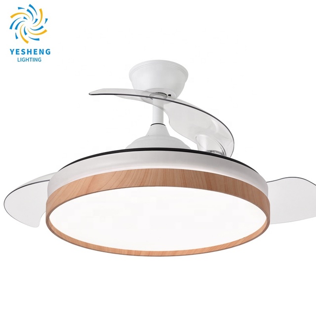 China OEM ODM LED Rotating Ceiling Fan with Light Remote Control Bedroom Use 3-Speed Low Noise Modern Design