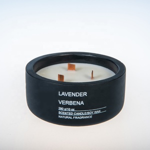 Vente en gros, usine directement rond vide <span class=keywords><strong>ciment</strong></span> rose 3 mèches pot de bougie en céramique béton - Product Image 1