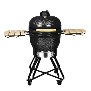 Griglia Kamado in Ceramica Nera Serie R di KIMSTONE, Barbecue da 22 Pollici per Giardino, Produzione di Fabbrica - Product Image 5