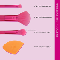 2023 Portable noël rouge cadeau Logo personnalisé végétalien Mini gros voyage chèvre cheveux maquillage pinceau ensemble livraison gratuite