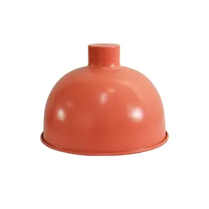 Custom metal spinning powder coating parabolic orange lamp shade cover