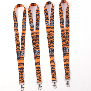 Polyester Staff Office Heat-transferred logo Lanyard With ID Badge Holder Fashion Keychain Lanyard Guangzhou Manufacturer