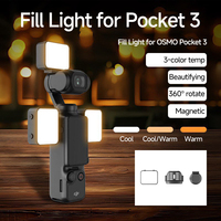 Luce di Riempimento Magnetica per DJI Osmo Pocket 3, Temperatura Colore Regolabile, Luce Portatile per Fotocamera con 3 Livelli di Luminosità