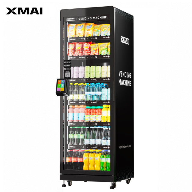 XMAI AI Vision Smart Vending Machine 520 Liter Energy Efficient Cashless Payment 4G Network LED Display Remote Monitoring