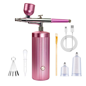 Pistolet de pulvérisation aérographe rechargeable portable pour nail art, alimentation par gravité, alimentation USB, vitesse réglable, commande par bouton tactile - Product Image 3