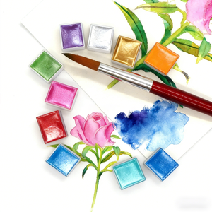Rubens – Bloc de 48 aquarelles solides nacrées de qualité artistique, emballé individuellement, petit format - Product Image 5