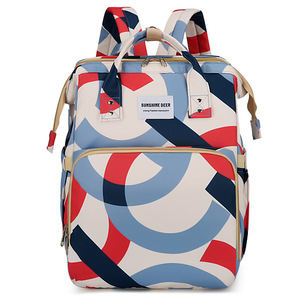 Sac à dos imperméable pour couches, sac de couchage pour bébé, avec port de chargement USB et compartiment de rangement zippé pour les sorties - Product Image 6